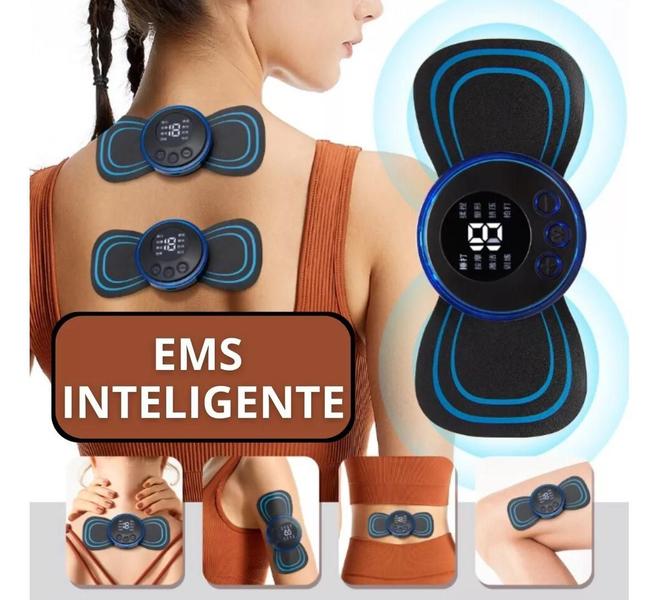 Imagem de Kit 2  Massageador Elétrico Portátil Cervical EMS Varilex Alivia Dores Corpo Pescoço