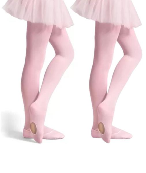 Imagem de Kit 2 Meia Calça Infantil Ballet Sapateado Abertura Fio 40 Selene