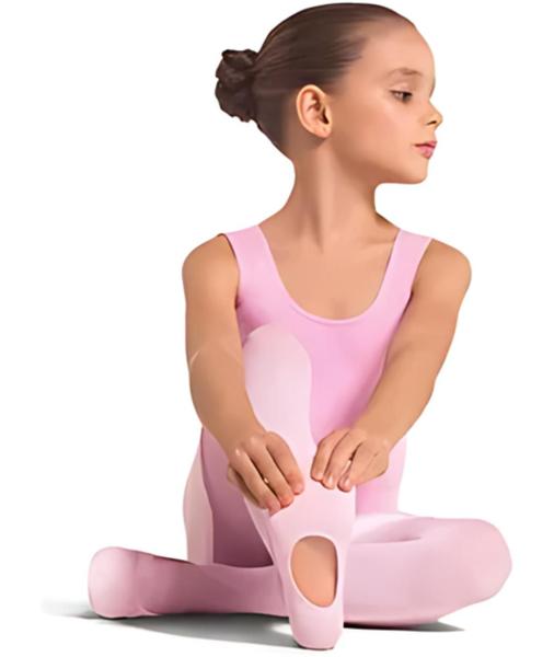 Imagem de Kit 2 Meia Calça Infantil Fio 40 Selene Ballet Com Abertura