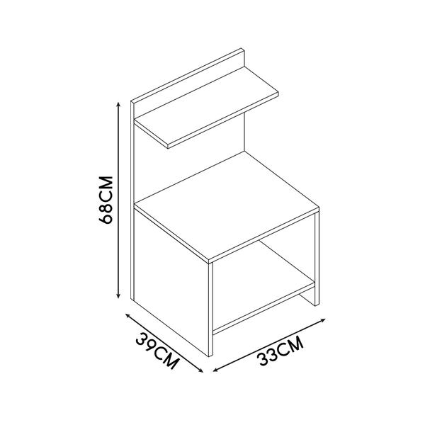 Imagem de Kit 2 Mesas De Cabeceira Moderna Decorativo Mdf