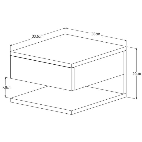 Imagem de Kit 2 Mesas de cabeceira Suspenso Havana Cores - Comprar Moveis em Casa