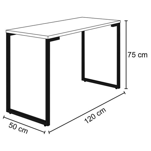 Imagem de Kit 2 Mesas Para Computador 120cm Industrial Preto Mpozenato