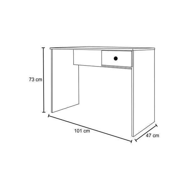 Imagem de Kit 2 Mesas para Computador Notebook Escrivaninha 101cm Dubai L03 Preto - Mpozenato