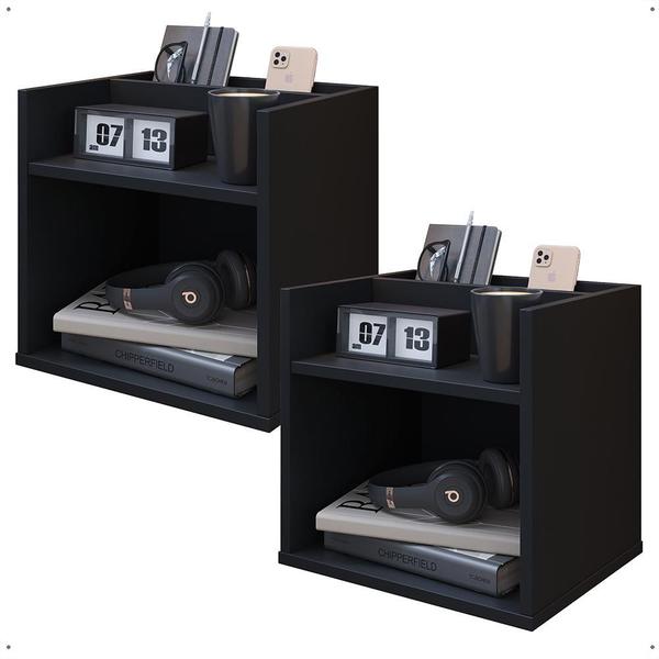 Kit 2 Mesinhas Decorativas Quarto Mesa de Cabeceira Madri Suspensa Divisória Organizadora ... Kit 2 Mesinhas Decorativas Quarto Mesa de Cabeceira Madri Suspensa Divisória Organizadora ...