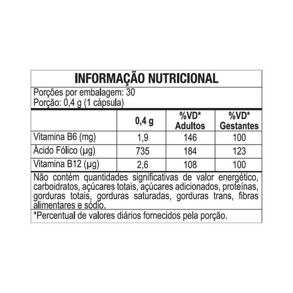 Imagem de Kit 2 Metilfolato Com Vitaminas B12 E B6 Com 30Caps - Duom