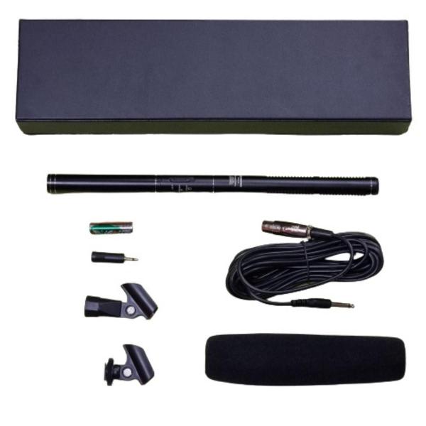 Imagem de Kit 2 Microfone Shotgun Metal Preto Msg36 Soundvoice