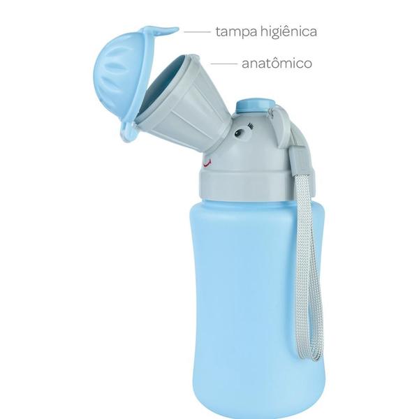 Imagem de Kit 2 mictorios portatil compacto infantil bebe crianças xixi 18 meses 400 ml com tampa higienica antiodor