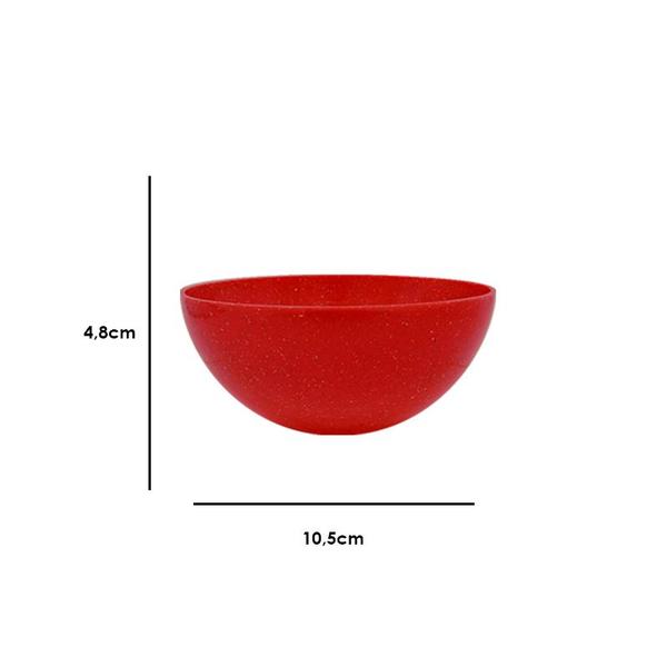 Imagem de Kit 2 Mini Bowl Fibra Madeira Green Colors Vermelho 240Ml