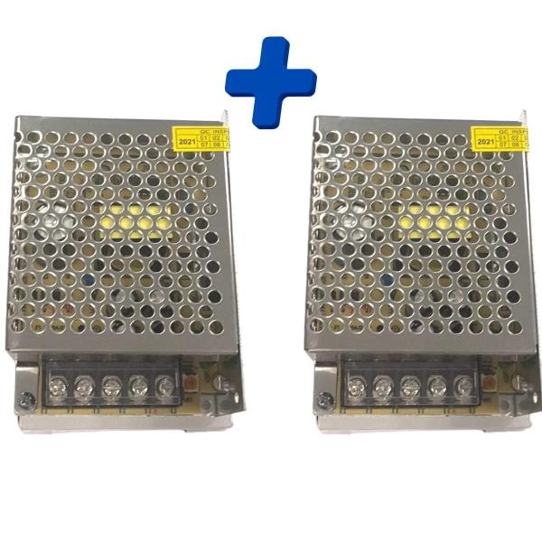 Imagem de Kit 2 Mini Fonte Chaveada 12V-5A Colmeia Bivolt Cftv E Leds