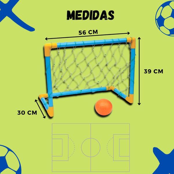 Imagem de Kit 2 Mini Golzinho Brinquedo Infantil Divertido Rede + Bola