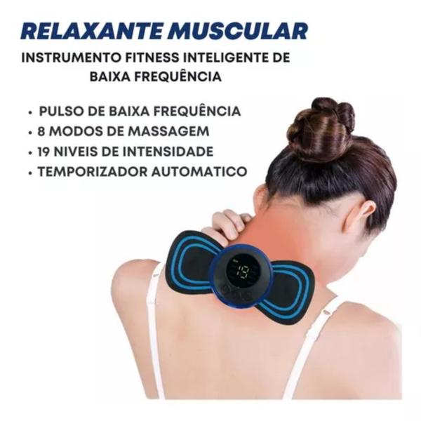 Kit 2 Mini Massageador Elétrico Portátil Cervical EMS Varilex Alivia Dores Corpo Pescoço - Jodi Imagem de Kit 2 Mini Massageador Elétrico Portátil Cervical EMS Varilex Alivia Dores Corpo Pescoço