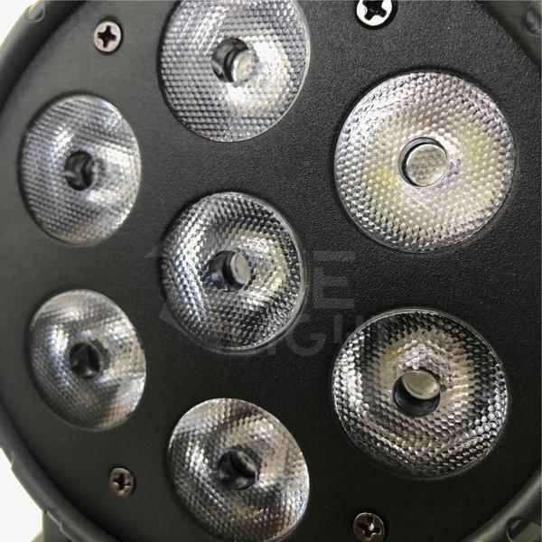 Imagem de Kit 2 mini wash 7 led 12w   maquina de fumaça 3000w