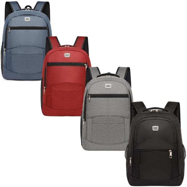 Imagem de Kit 2 Mochilas Bolsa Viagem Resistente Coreana Premium Escolar Masculina Feminina Faculdade - Cores