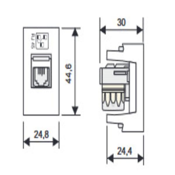 Imagem de KIt 2 Módulo Tomada Internet Rede Rj45 8 Vias 6e Fame 2690