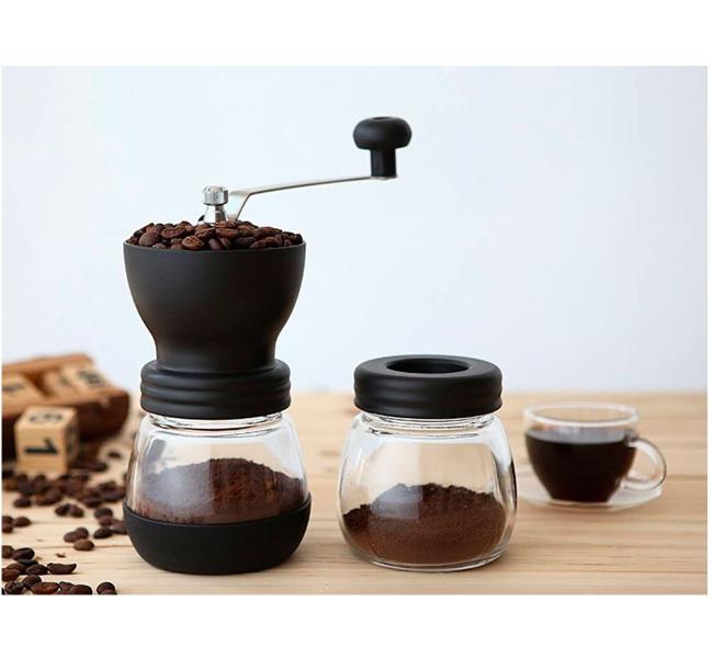 Imagem de Kit 2 Moedor De Café Manual Com Recipiente 18,5X17,5Cm