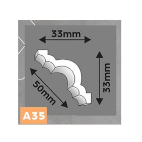 Imagem de Kit 2 Molduras De Isopor Rodateto A35 4 Metros Epex