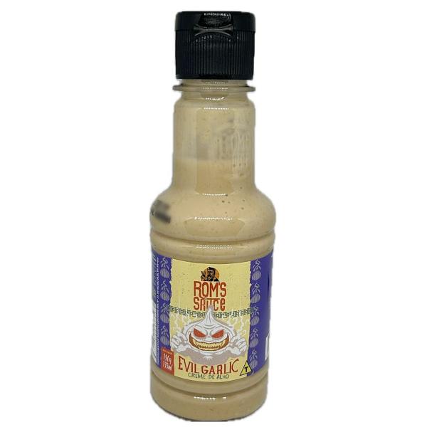 Kit 2 Molhos de Alho Evil Garlic Rom's Sauce Premium 190g - Evil Garlic - Rom's Sauce Imagem de Kit 2 Molhos de Alho Evil Garlic Rom's Sauce Premium 190g