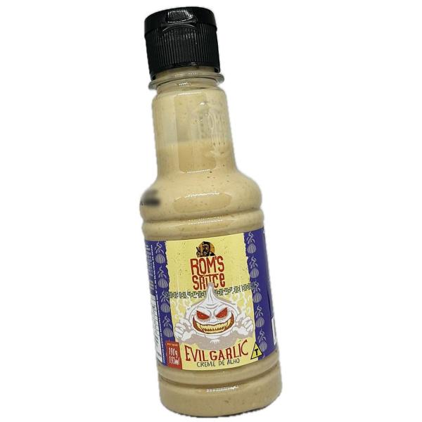 Kit 2 Molhos de Alho Evil Garlic Rom's Sauce Premium 190g - Evil Garlic - Rom's Sauce Imagem de Kit 2 Molhos de Alho Evil Garlic Rom's Sauce Premium 190g