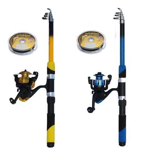 Imagem de Kit 2 Molinete + 2 Vara De Pesca Ultra Light