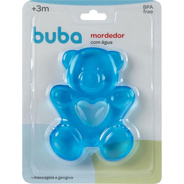 Imagem de Kit 2 mordedores buba infantil bebe com agua resfriavel gelado textura macia