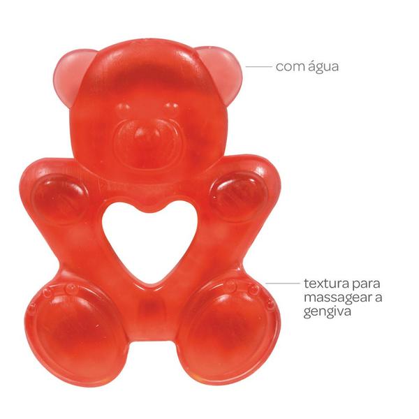 Imagem de Kit 2 mordedores buba infantil bebe com agua resfriavel gelado textura macia