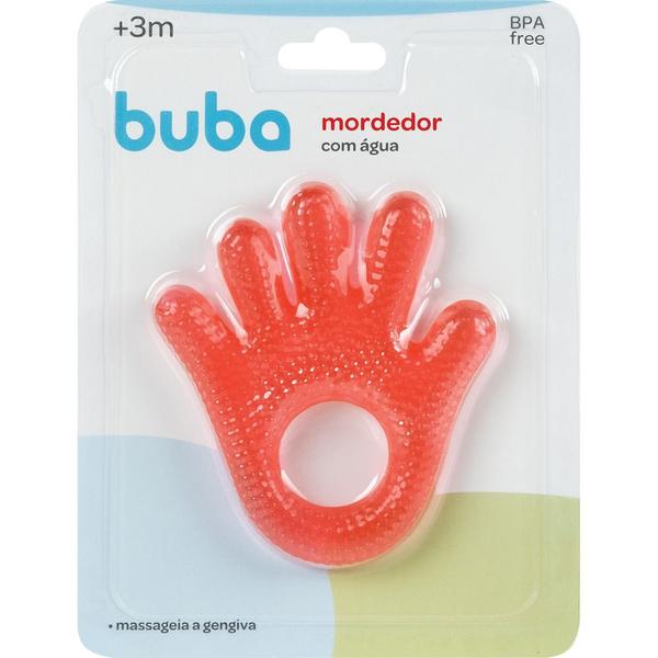 Imagem de Kit 2 mordedores buba infantil bebe com agua resfriavel gelado textura macia