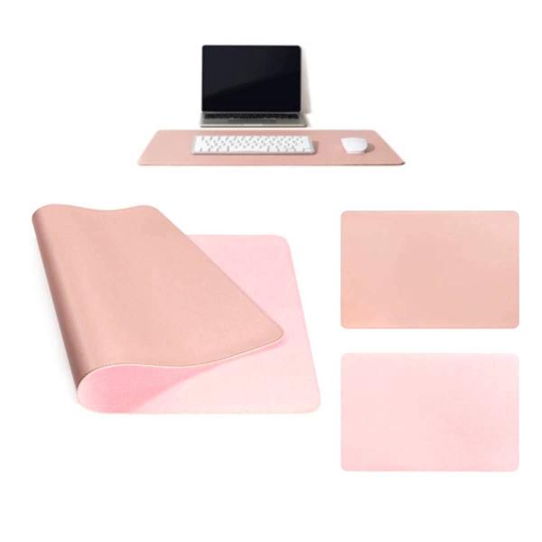 Imagem de Kit 2 Mouse Pad Gamer 100x48cm Grande Home Office Trabalho Antiderrapante Impermeavel Rosa