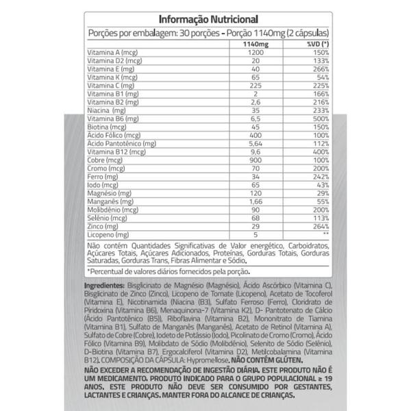 Imagem de Kit 2 Multi Vitamin Two Per Day True Source 60 Cápsulas