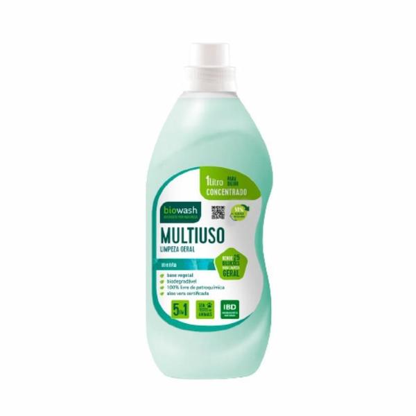 Imagem de Kit 2 Multiuso Concentrado Menta Biodegradável Biowash 1L