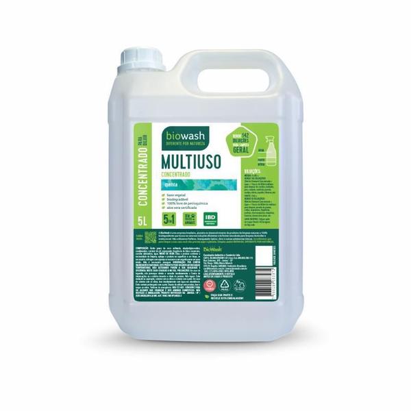 Kit 2 Multiuso Concentrado Menta Biodegradável Biowash 5L Imagem de Kit 2 Multiuso Concentrado Menta Biodegradável Biowash 5L
