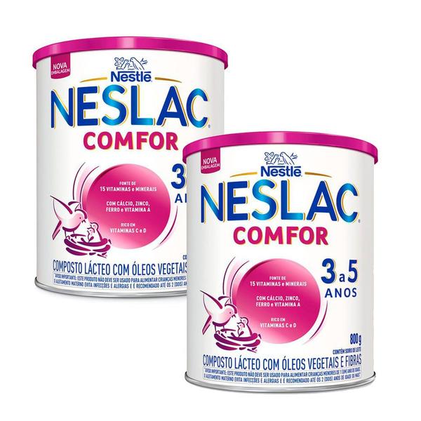 Imagem de Kit 2 Neslac Comfor Composto Lácteo 800g