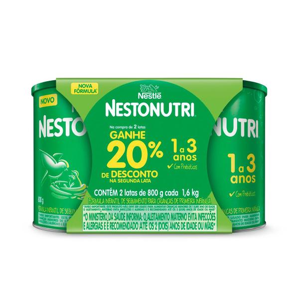 Kit 2 Nestonutri Fórmula Infantil 1 A 3 Anos 800g Nestlé - Nestle Imagem de Kit 2 Nestonutri Fórmula Infantil 1 A 3 Anos 800g Nestlé