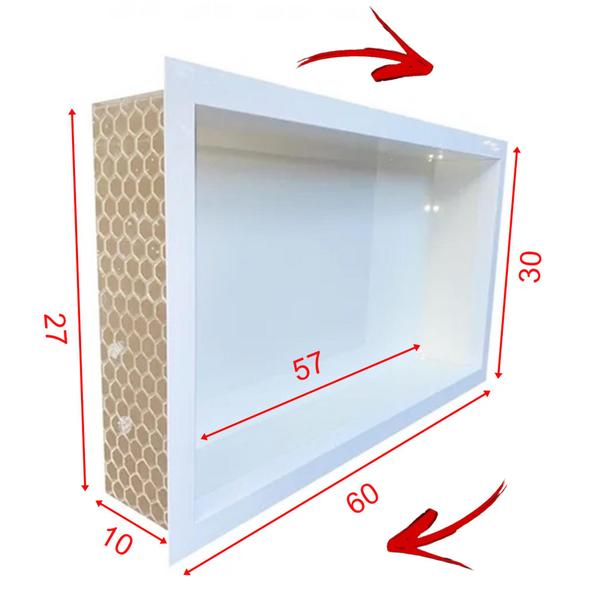 Kit 2 Nichos Para Banheiro Em Porcelanato 60x30x10 cm - PHZ Imagem de Kit 2 Nichos Para Banheiro Em Porcelanato 60x30x10 cm