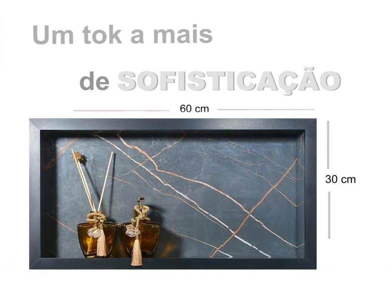 Kit 2 Nichos Para Banheiro - Vertical e Horizontal - de Porcelanato Borda de Aluminio - PHZ Imagem de Kit 2 Nichos Para Banheiro - Vertical e Horizontal - de Porcelanato Borda de Aluminio