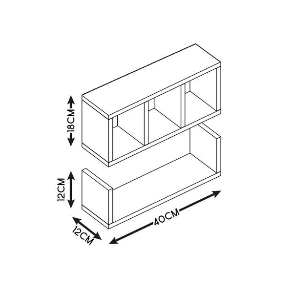 Imagem de Kit 2 Nichos Suspenso Banheiro Lavabo Porta Papel Higiênico Branco MDF