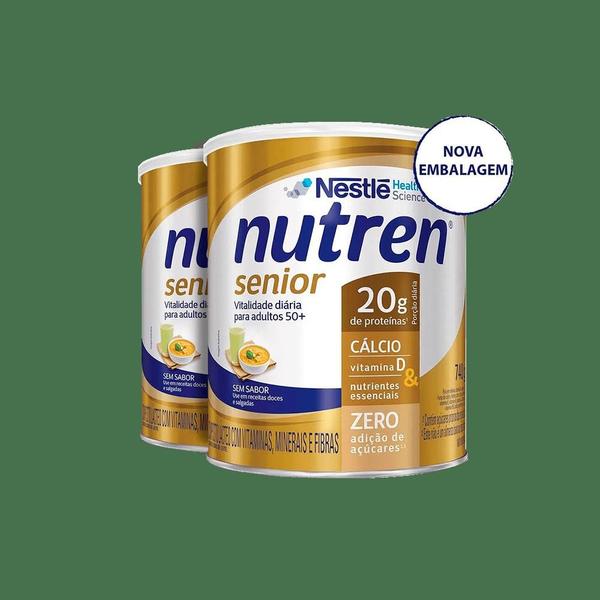 Imagem de Kit 2 Nutren Senior Sem Sabor 740g cada