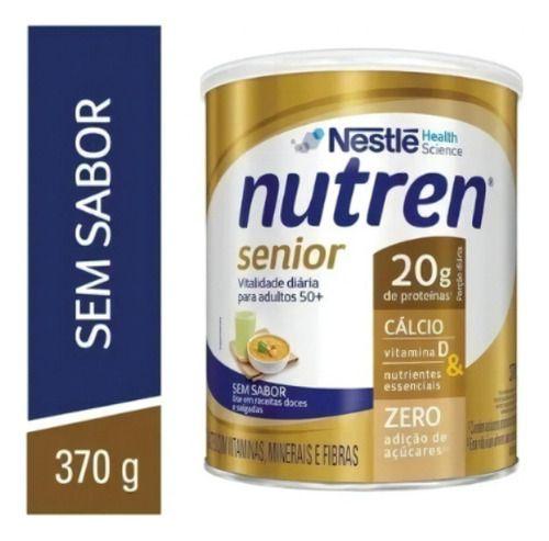 Imagem de Kit 2 Nutren Senior Suplemento Pó Nestlé Sem Sabor Lata 370g