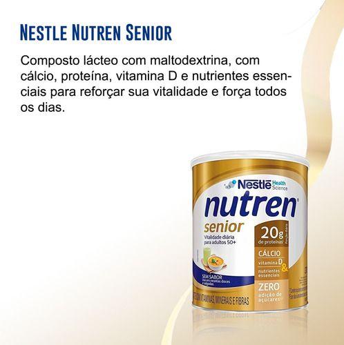 Imagem de Kit 2 Nutren Senior Suplemento Pó Nestlé Sem Sabor Lata 370g