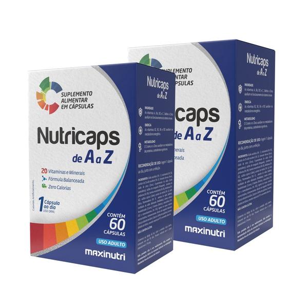 Imagem de Kit 2 Nutricaps A a Z Polivitaminico 60 Cápsulas Maxinutri