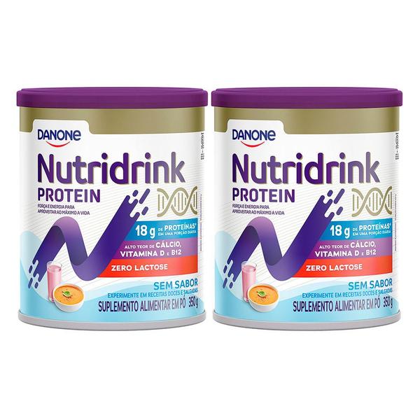 Kit 2 Nutridrink Protein Sem Sabor Zero Lactose 350g Imagem de Kit 2 Nutridrink Protein Sem Sabor Zero Lactose 350g