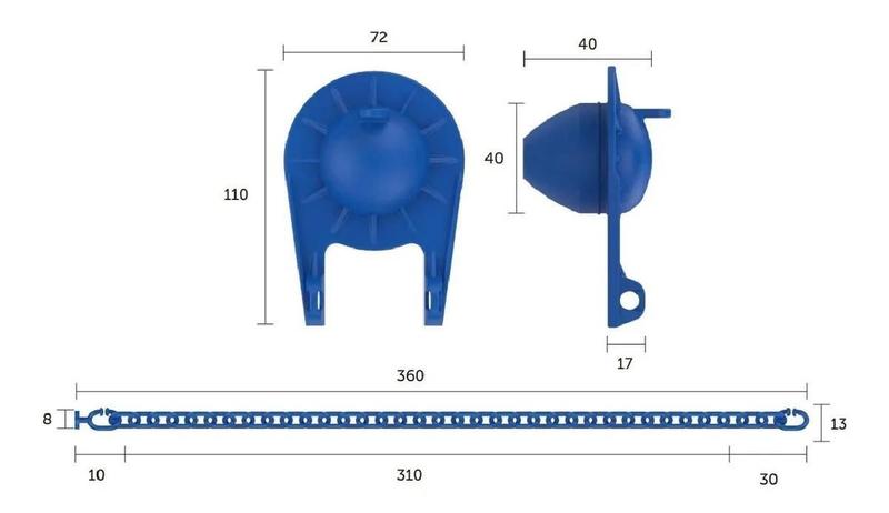 Imagem de Kit 2 Obturador Caixa Acoplada Universal Blukit