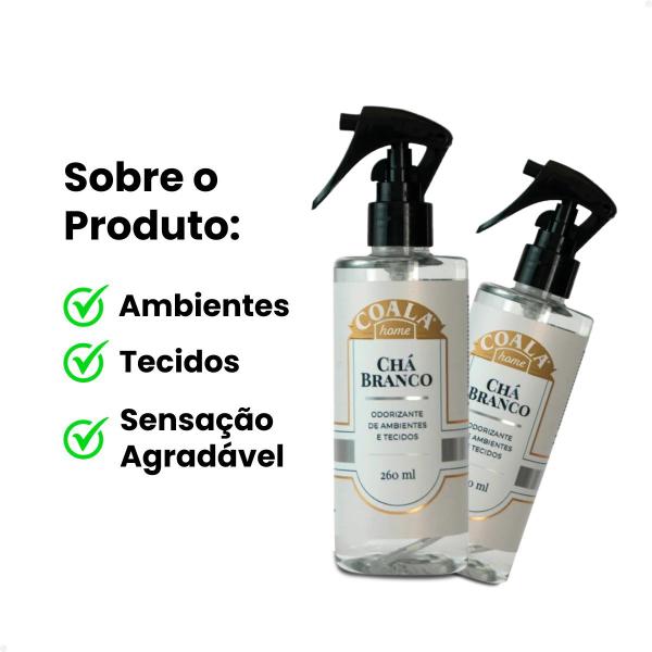 Imagem de Kit 2 Odorizante de Ambientes e Tecidos Chá Branco Coala - 260ml