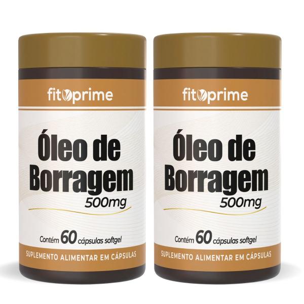 Imagem de Kit 2 Óleo de Borragem 500mg 60 cápsulas Fitoprime