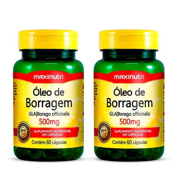 Kit 2 Oleo de Borragem 500mg com 60 Capsulas Maxinutri Imagem de Kit 2 Oleo de Borragem 500mg com 60 Capsulas Maxinutri