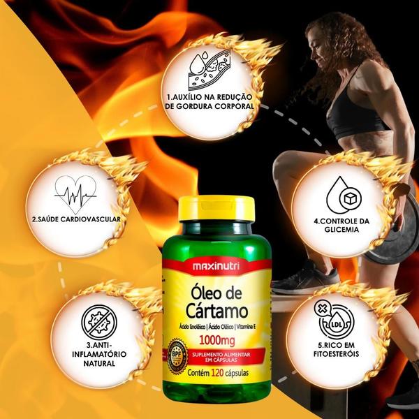 Imagem de Kit 2 Óleo de Cártamo 1000mg 120 Capsulas Maxinutri