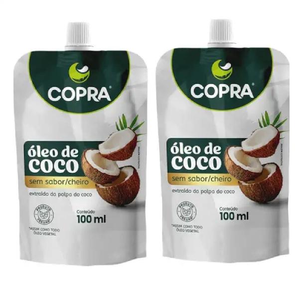 Imagem de Kit 2 Óleo de Coco Extravirgem Copra Pouch 100ml sem sabor