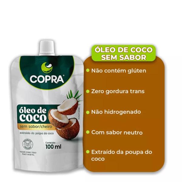 Imagem de Kit 2 Óleo De Coco Sem Sabor Sem Cheiro Copra 100ml