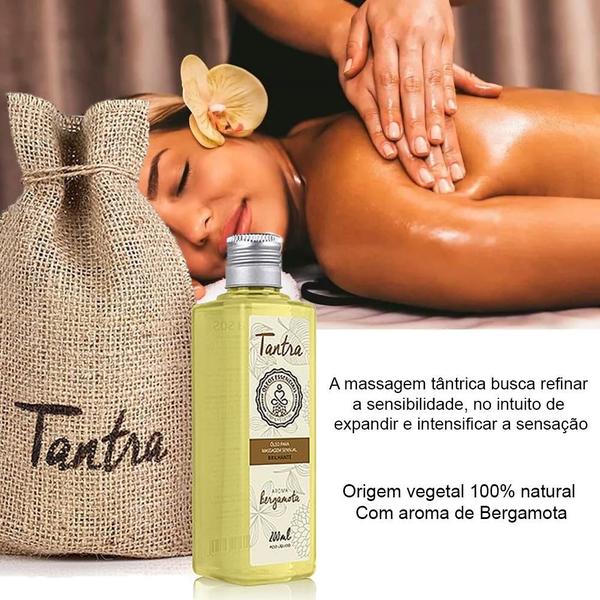 Imagem de Kit 2 Óleo De Massagem Tantra Relaxante Bergamota e Frutas