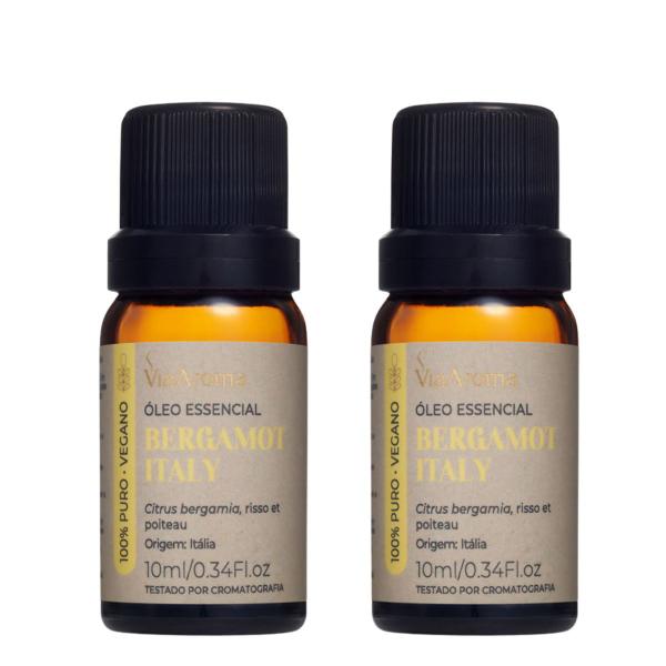 Imagem de Kit 2 Óleo Essencial Bergamota 10ml Via Aroma - Citrus Bergamia