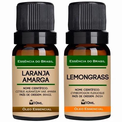 Imagem de Kit 2 Óleos Essenciais 10ml - Laranja Amarga + Lemongrass